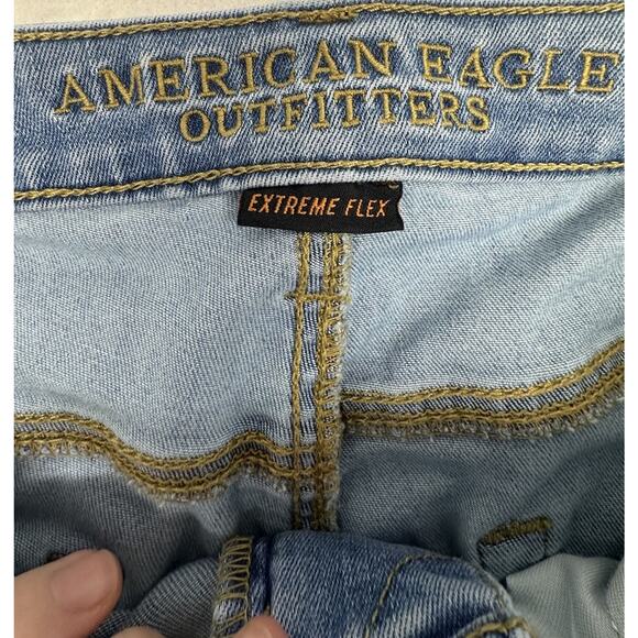 American Eagle Mens Relaxed Straight Extreme Flex Light Blue Jeans Size 32 X 34 - Picture 2 of 11